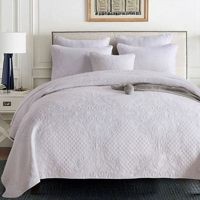 양면 베드 순면 워싱 오가닉 피그먼트 이브리다 침대, 화이트몽야