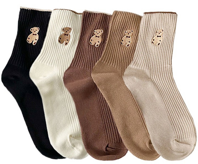 귀여운 캐릭터 포인트 발목 중목 양말 컬러 학생 데일리 양말