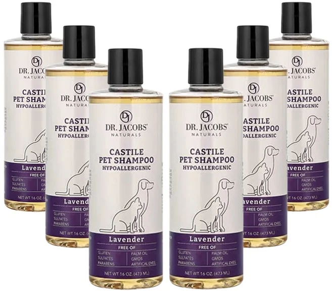 닥터 제이콥스 네츄럴스 카스티야 펫 샴푸 라벤더 (16oz), 6개, 473ml - 쿠팡
