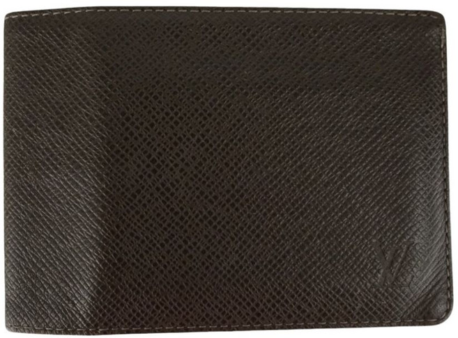 루이 비통 중고 레더 2단 지갑