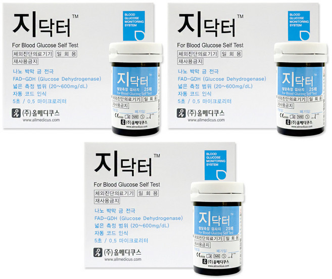 지닥터 혈당시험지, 50개입, 3개