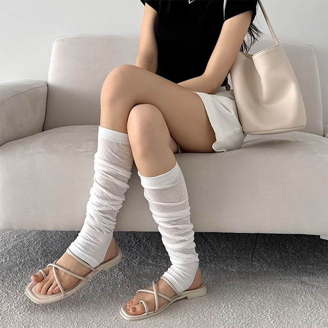 어나더뷰 [1+1] 2732 써니데이즈 시스루 고리 니삭스 래그워머 발토시 시스루 양말 반스타킹 발레코어