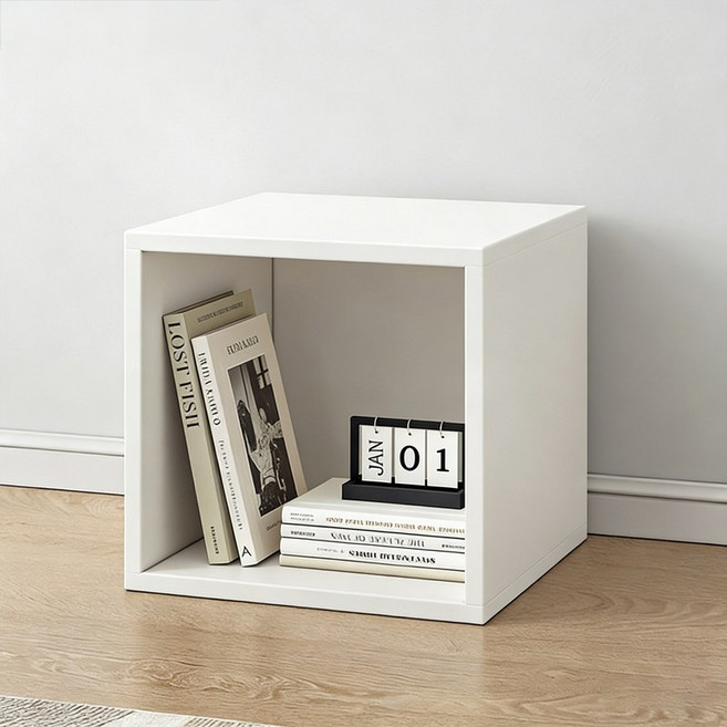 SeekFun 큐브 책장 모듈형 수납장 다용도 거실 수납 경량 이동식 공간활용 가구, 1개, 화이트(문 없음)