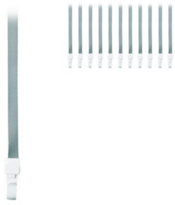 빅드림 칼라풀 명찰 목걸이 끈, 회색, 12개