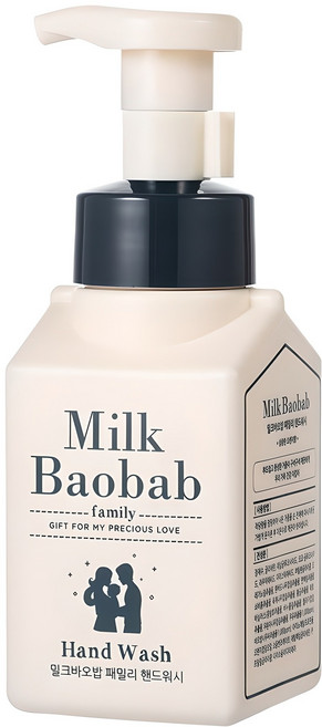 밀크바오밥 패밀리 거품형 핸드워시, 상큼한 오렌지껍질향, 300ml, 1개