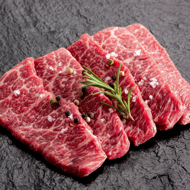 자연순수 국내산 한우 1등급 안창살 고급 마블링과 쫄깃한 식감, 2개, 200g