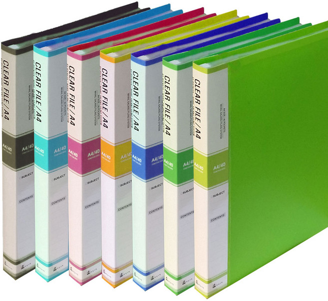 신화오피스 40매 클리어파일 (10권묶음), 1개, 청색