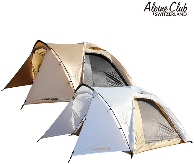 스위스알파인클럽 뉴 제닉스돔 마크2 3-4인 손쉬운 텐트, 알파인 화이트