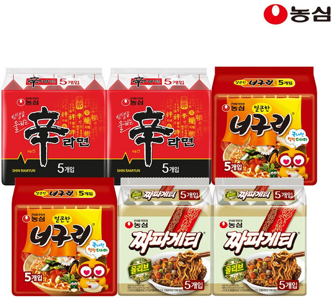 농심 신신너너짜짜 신라면+얼큰한너구리+짜파게티 각 10개 총 30개
