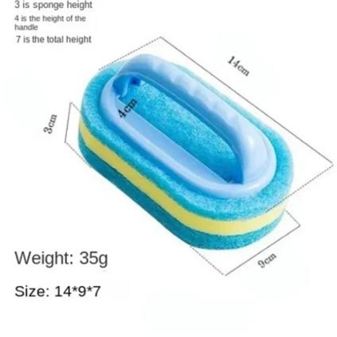 유리창 청소도구 틈새전용 창틀까지 깔끔하게 주방에 유용한 것들 주방 욕실 화장실 청소 브러시 ​​도구 스폰지 Humedo Duster 세라믹 창 물마루 손잡이, blue thickened, blue thickened, 1개