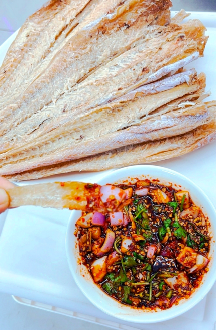 [화봉이네-연변반찬] 탈피 진미 짝태(매콤 양념장 포함) 500g, 8개