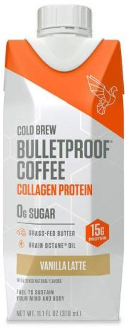 방탄커피 콜드브루 바닐라라떼 콜라겐 무설탕 330ml 12팩 (자연방목소), 없음, 콜드브루 12개