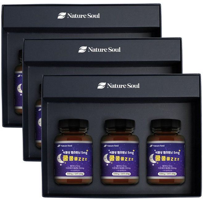 식물성 멜라토닌 5mg 쿨쿨쿨 zzz, 3개, 360정