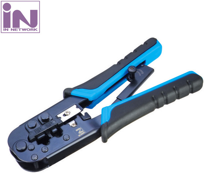 CAT5e CAT7 압착툴랜케이블 랜툴 전화 듀얼 보급형, 1개, 블랙, 26.4cm