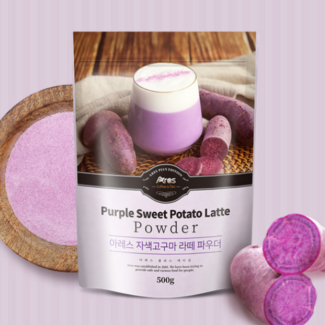 아레스 자색 고구마 라떼 파우더, 5개, 1개입, 500g