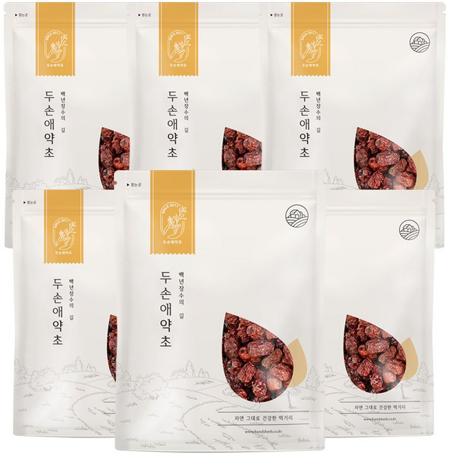 두손애약초 국산 경산 말린 대추 건조 상초 대추차, 300g, 6개