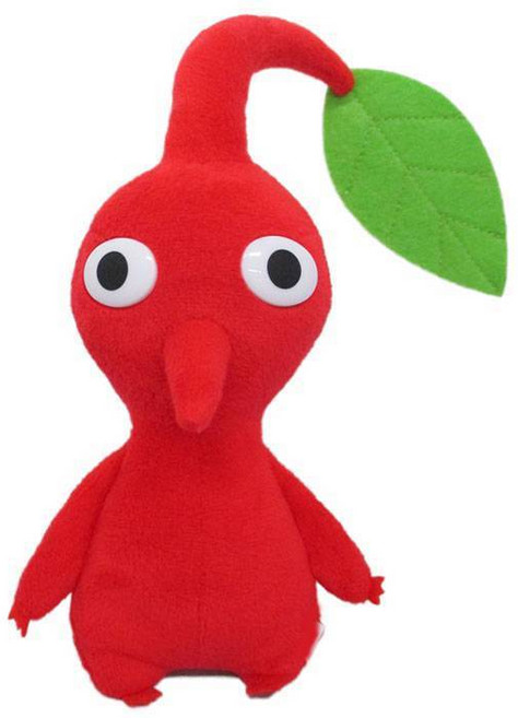 白色皮克敏絨毛玩偶, 紅色, 1個, W9×D9×H17cm