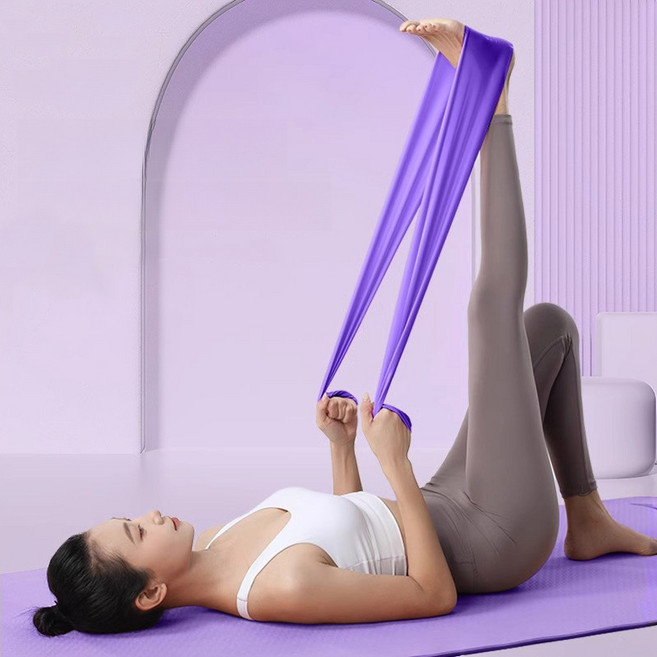 쫀쫀한 탄력 요가밴드 라텍스 0.35mm 스트레칭1+1, 2개, 퍼플