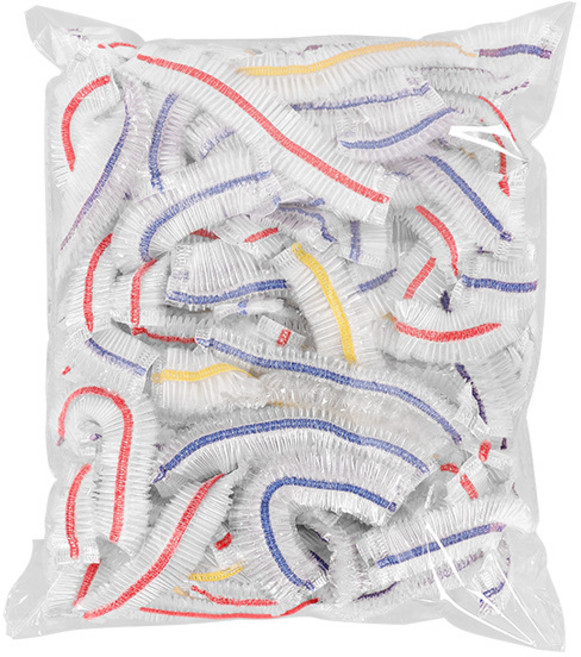 一次性免撕保鮮膜套家用食品級保鮮罩廚房剩飯菜鬆緊保鮮膜, 1個, 彩色鬆緊50個-opp袋:拉伸長度42cm