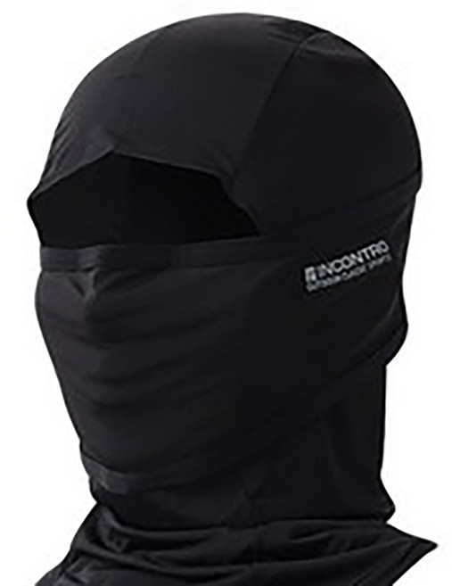 인콘트로 3D 입체형 쿨 바라클라바, 민자 검정색, 1개