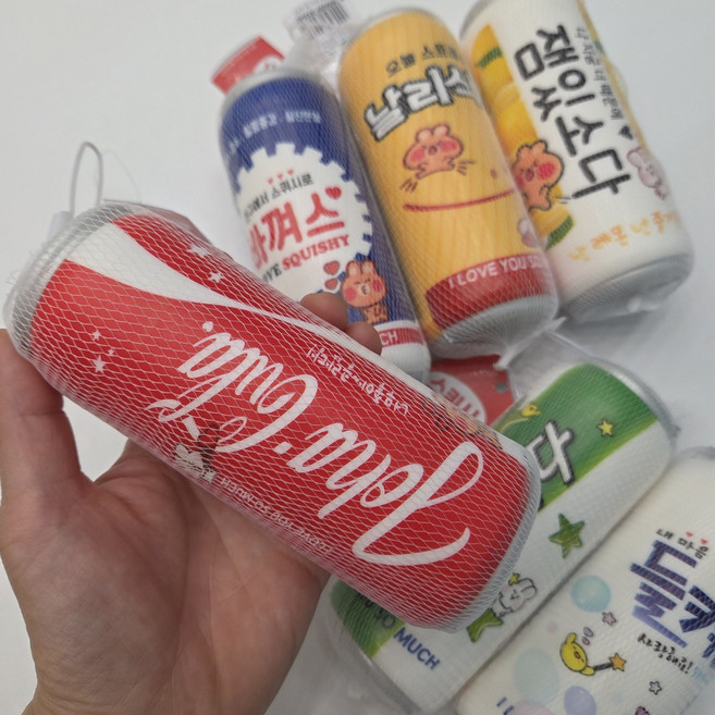 캔 스퀴시 음료수 말랑이 틱톡 종류별출고, 6개