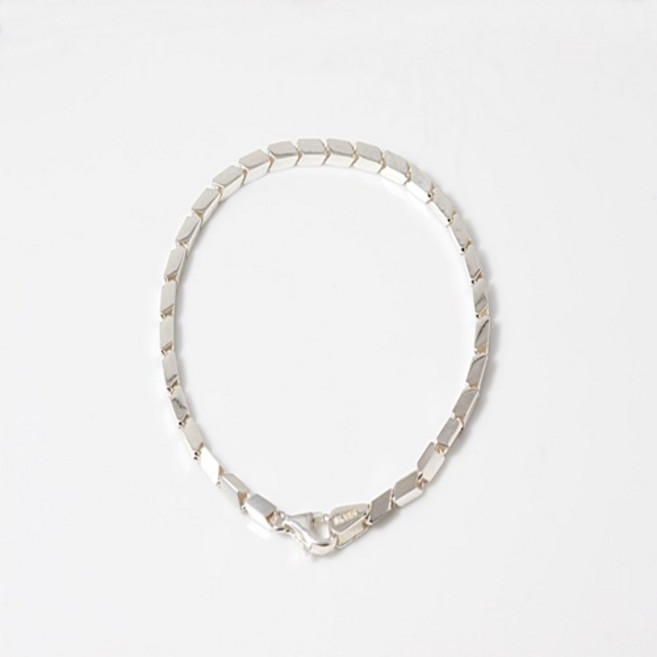 차차실버 대나무 3mm 은팔찌 남자 여자 무난 심플 순은 커플 순은