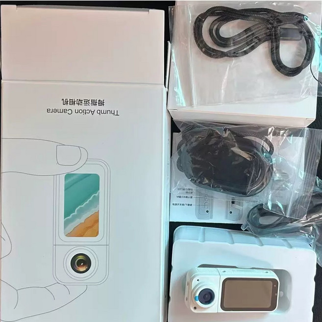 도리팝 바디캠 WIFI 지원 앱 연동 실시간 재생 넥밴드 캠코더 야외 스포츠 카메라, 1개, 화이트