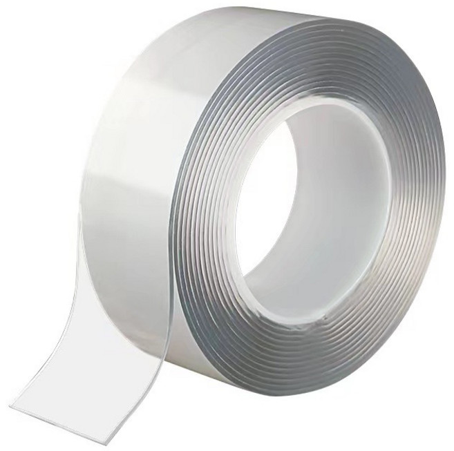 雙面膠帶 奈米無痕魔力膠帶 春聯專用 強力防水 萬用貼, 透明普通款3CM寬 X 1M(1mm厚), 1個