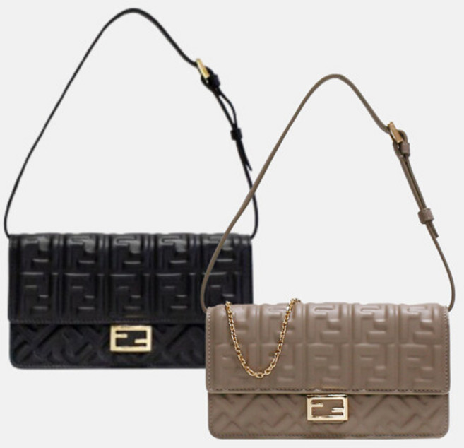 (펜디) 로고 바게트 숄더 크로스백(8M0498)