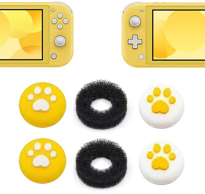 ZHI-NYLLDJS 스위치/유기 EL/라이트 대응 프리크 스위치 적용 스틱 커버 조이콘 스틱 커버 아날로그 스틱 커버 스위치/유기 EL/라이트 호환 스틱 커버 어시스트 링 (스틱