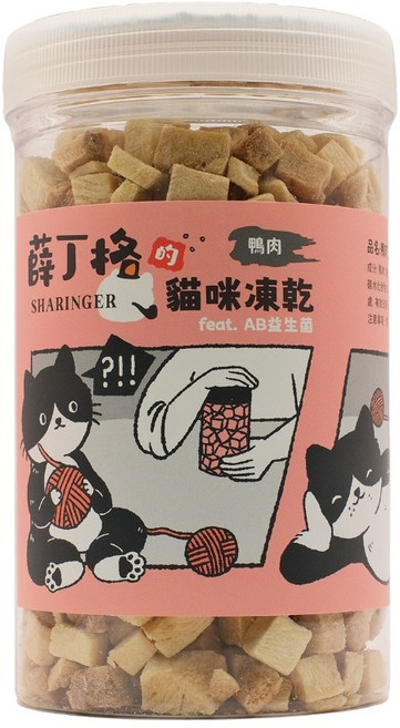 24H出貨 貓凍乾零食 狗凍乾 干貝凍乾 薛丁格貓 美喵的事 鴨肉丁１２０ｇ, 1個, 120g, 鴨肉