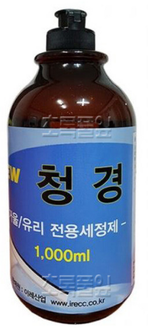 이레산업/NEW 청경 //거울/유리 전용 세정제/세제/샤워부스/목욕탕/출입문/사우나/업소용, 1개, 1000ml