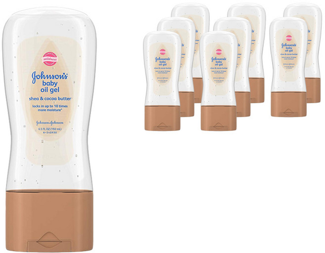 존슨즈베이비 오일 젤 시어 & 코코아 버터, 192ml, 9개