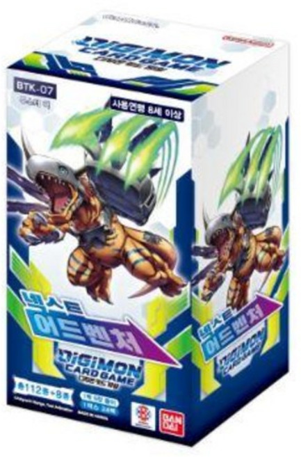 넥스트 어드벤쳐 (BTK-07) 한글판 디지몬 카드 게임 부스터 팩 (한정 특가) (1개 주문시 1팩 24개 주문시 미개봉 1통이 갑니다), 1개