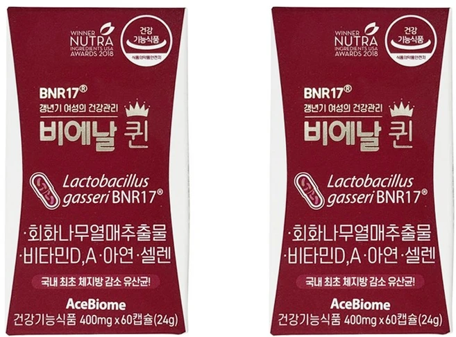 비에날 퀸 BNR17 여성 프리미엄 갱년기유산균 450mg x 60캡슐 2개월, 60정, 2개 - 쿠팡