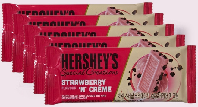 롯데 허쉬 스페셜 크리에이션 스트로베리향 앤 크림 38g x5개, 5개