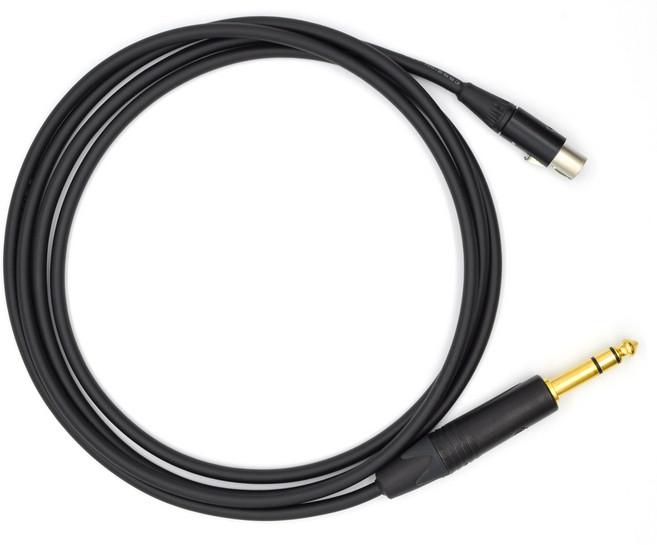 Mogami 2893 高解析迷你四芯麥克風線 XLR 轉 1/4 接頭, 黑, 1個
