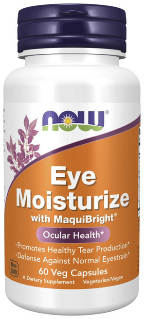NOW Foods Eye Moisturize智利酒果萃取素食膠囊, 1罐, 60錠