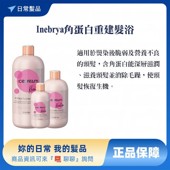 Inebrya 角蛋白重建髮膜, 1個, 角蛋白重建髮膜100ml×2