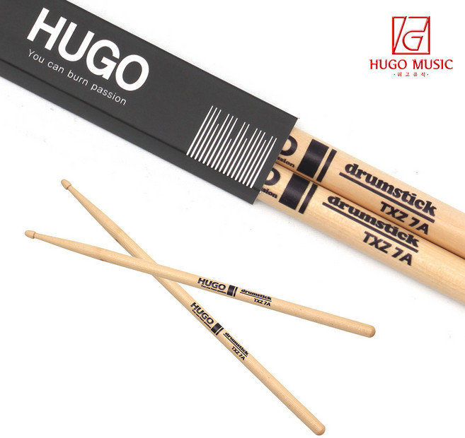 위고뮤직 HUGO-G4 드럼스틱 hickory 7A, 1개