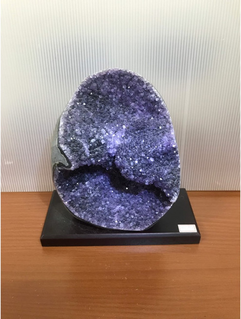 開運烏拉圭紫晶鎮 紫晶洞擺件 紫水晶簇 含底座 3.399公斤, 紫
