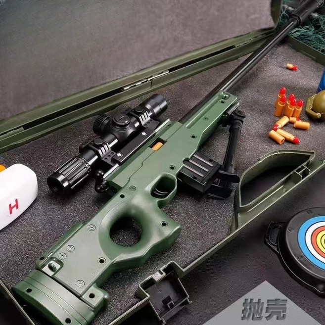 저격 소총 탄피 배출 너프건 스나이퍼 장난감 건, M24 블루, 표준 구성