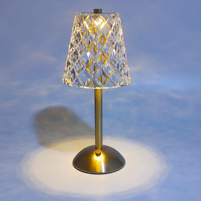 水晶復古檯燈 臥室床頭燈 氣氛燈, 鑽石