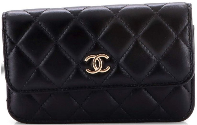 샤넬 중고 펄 스트랩 클러치 체인 퀼팅 카프스킨 크로스 백