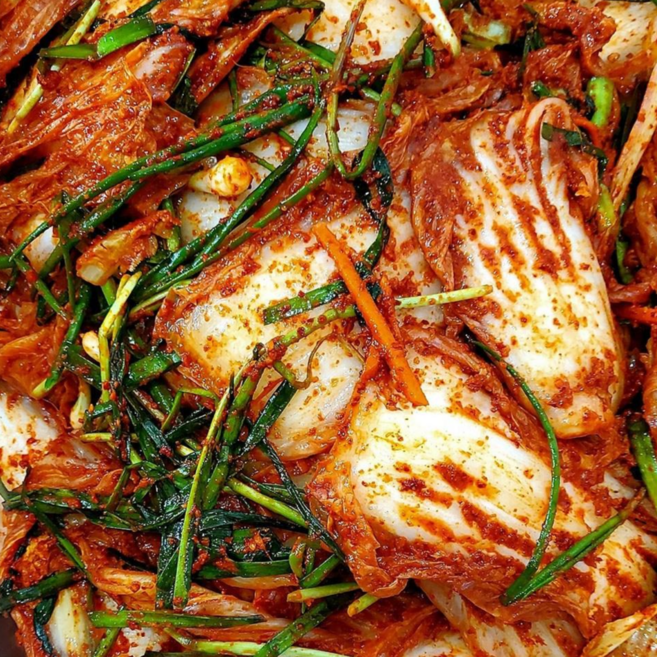 전라도 꽃 김치 전라도김치 맛있는김치 수제 알배추 겉절이 (매운맛)김치 수제김치 당일제조, 1kg, 1개