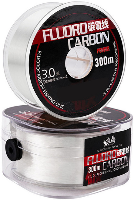 D-FISHING 카본낚시줄 300M 배스 민물 쇼크리더 루어 원줄, 0. 클리어, 1개