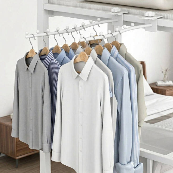 슬러피 공간절약 창문틀 빨래건조대 창틀 창문 거치형 건조대 3개세트, 화이트