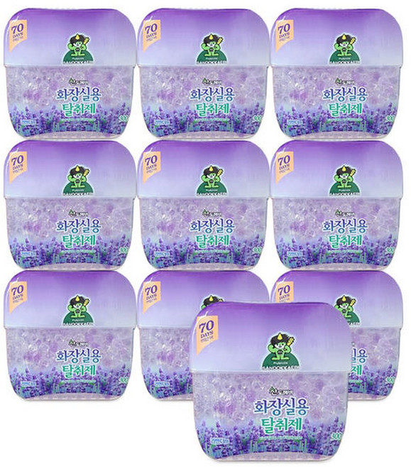 산도깨비 화장실용 탈취제 라벤더향 300g x 10개 실내 화장실 욕실 냄새 탈취 방향제