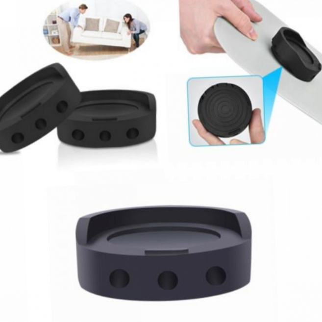 가구 높이 조절 고무 받침대 책상 쇼파 높이 조절 침대 다리 층간소음 냉장고 미끄럼 세탁기 방지 보호, 1개, 기본