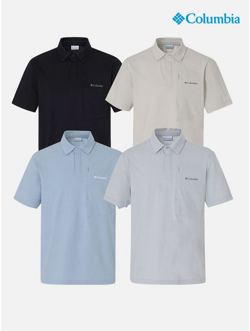 컬럼비아 남성 히든 버튼 포켓 카라티셔츠 4종 택1 C62-YMD615